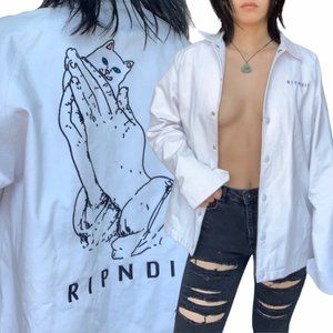 Ripndip men's white button up jacket